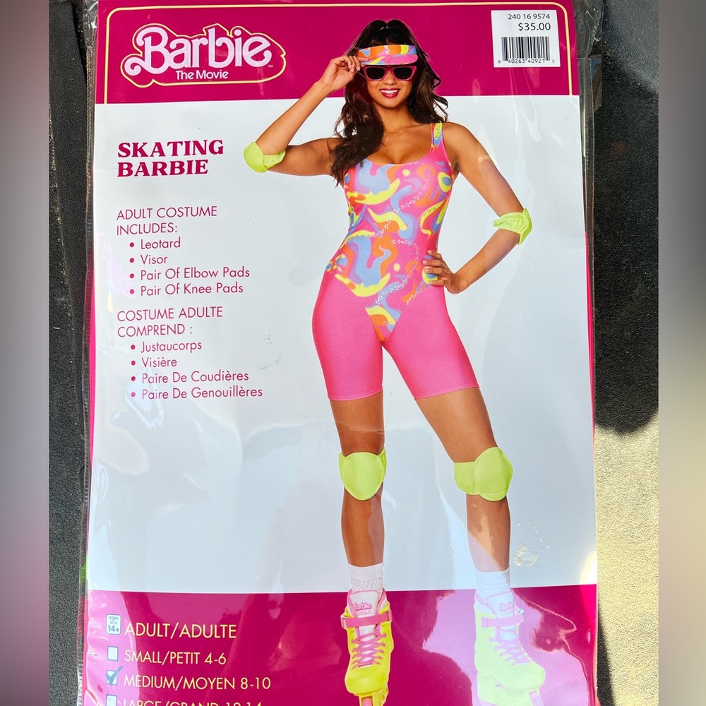 Skating Barbie adult costume